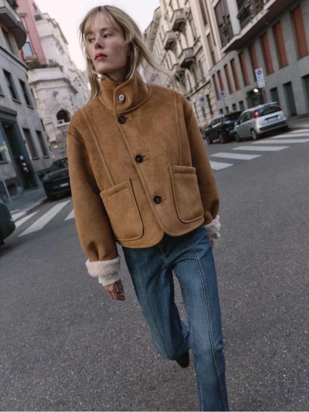 Zara Womens Suede Reversible Jacket